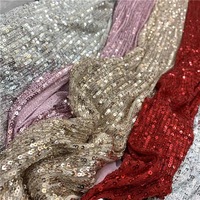 Tissu à carreaux extensible à sequins noir, vente en gros, prix abordable, Turquie