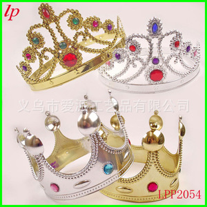 Couronne royale en plastique Lpp2057 pour accessoire de costume de fête, couvre-chef unisexe pour adulte - Product Image 3