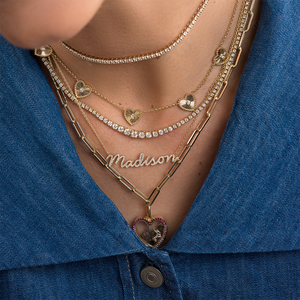 Gemnel circón corazón cristal encanto medallón 925 Plata personalizable colgante personalizado recuerdo joyería con cadena y dijes - Product Image 2