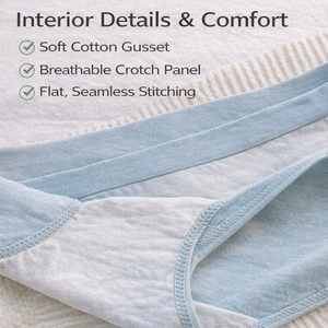 All'ingrosso comodo cotone da <span class=keywords><strong>donna</strong></span> per uso quotidiano <span class=keywords><strong>slip</strong></span> morbido a maglia biancheria intima con modello solido a buon mercato mutandine a prezzo - Product Image 3