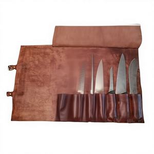 Estuche de Cuero de Lujo para Cuchillos de Chef, Enrollable, a Prueba de Olores, Protección Resistente, Estuche de Almacenamiento Profesional para Herramientas de Cocina LSKR-0021 - Product Image 1