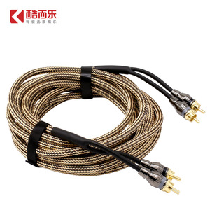 สายสัญญาณเสียง2RCA เข้ากับ2RCA kuerl 5M สายเชื่อมต่อสัญญาณเสียงในรถยนต์ทำจากทองแดงบริสุทธิ์ - Product Image 2