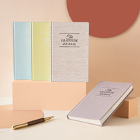 Journal de gratitude Journal en tissu de lin planificateur pour le bonheur, l'optimisme, l'affirmation