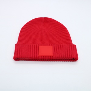 Custom Camouflage Rubber Patch Logo Unisex Beanie Y2K Skull Cap Soft Cuffed Winter Warm Jacquard Elastic Knitted Hats - Product Image 6