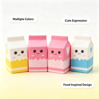 Cadeau promotionnel écologique amusant en mousse PU anti-stress en forme de lait, boule anti-stress à presser