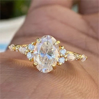 Anillo de Compromiso de Diamante Cultivado en Laboratorio con Certificación IGI, Corte Ovalado, Oro de 10k, 14k, 18k, 1, 2, 3 Quilates, Personalizado de Fábrica