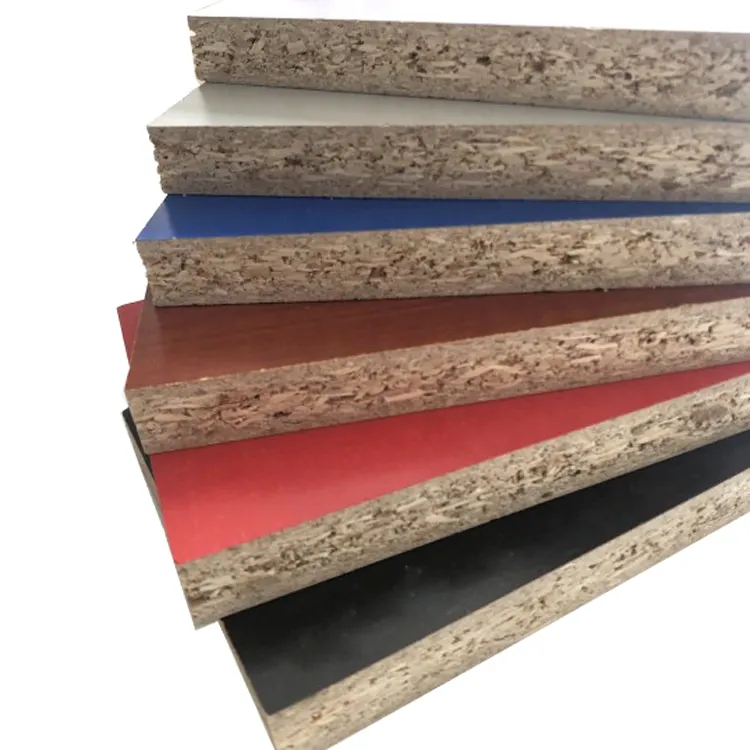 Furniture Chipboard Sheet Manufacturing Flakeboards E1 Plain Melamine Faced Particle Board