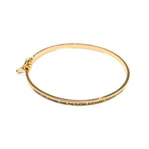 Fashion <b>Bangle</b> 316L Stainless Steel PVD Gold Plating Sustainable Resistant Jewelry Accessory - Product Image 2