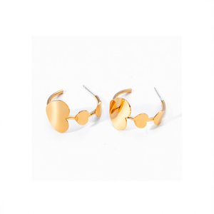 Boucles d'oreilles créoles tendance en acier inoxydable 316L avec placage or PVD, design durable et résistant - Product Image 2