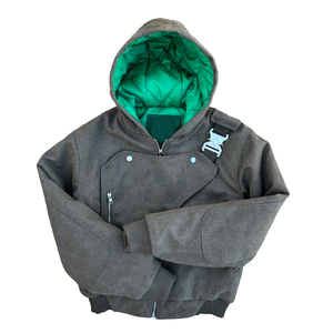 High Quality Work Wear Vintage Washed Duck Canvas Flight <strong>Jacket</strong> <strong>Men's</strong> Cropped Satiny Quilt Lining <strong>Cargo</strong> Bomber <strong>Jacket</strong> - Product Image 2