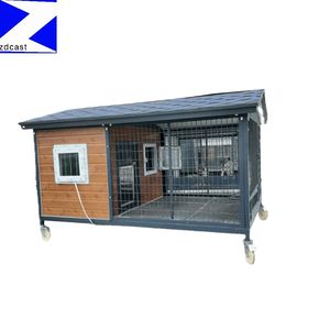 Casa de Madera Plegable para Perros y Jaula para Mascotas Pequeñas - Ideal para Entrenamiento de Orinal, Uso en Interiores y Exteriores, Apta para Razas Grandes - Product Image 4