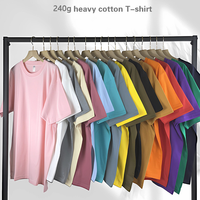 T Shirt kaus polos kustom cetak kaus Bahu angkat berat 240 GMS t-shirt katun 100%
