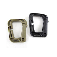 Mousquetons tactiques en plastique Grimloc avec anneau en D et boucle de verrouillage, accessoires pour système Molle pour sac à dos d'extérieur