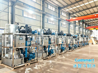 Machine à glace industrielle Coldsmart 20 tonnes à refroidissement par eau avec compresseur et pompe, et réservoir d'eau pour usine de glace - Prix usine