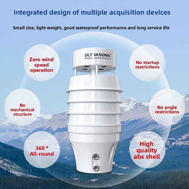 Compact Ultrasonic Weather Station Agricultural Automatic Monitoring Station Portable Handheld Multi-Element Outdoor Sensor