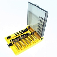 Kit de réparation de téléphones portables et d'ordinateurs 45-en-1, ensemble d'outils de réparation de montres et de télécommunications, jeu de tournevis multi-usages