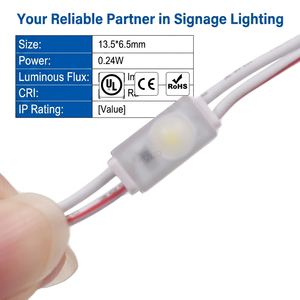 Super Bright 170Lm/W <b>LED</b> Module 12V SMD 2835 Waterproof IP67 <b>Mini</b> <b>LED</b> Modules with Lens for 3cm Depth Channel Letters - Product Image 4