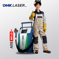 DMK Nouvelle machine de nettoyage au laser à fibre portable sur chariot, décapant de rouille, outil de nettoyage industriel des surfaces métalliques