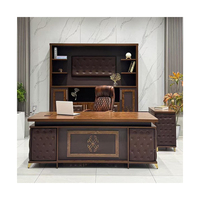 Bureau de travail en bois massif ergonomique avec grand plateau et tiroir de rangement pour bureau à domicile ou poste de travail de direction