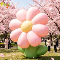 Fleur gonflable de haute qualité avec impression de logo personnalisée incluse pour la publicité extérieure et la décoration d'événements