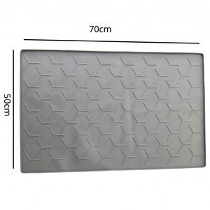 Eco Friendly Rectangular Non slip Silicone <b>Pet</b> <b>Mat</b> with Solid Pattern Hand Wash 250g for All Seasons Dogs Cats Pad Dish - Product Image 2