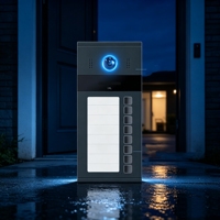 Interphone IP intelligent extérieur avec boutons d'appel multiples, système de visiophonie 2K IP65, caméra de sécurité pour appartements