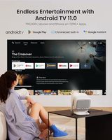 [En Stock en la UE] Mini Proyector Portátil JMGO N1, 750 ISO Lúmenes, 1080P, Compatible con 4K, Android 11.0 Inteligente, Proyector DLP Láser Triple
