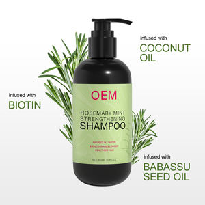 Champú fortalecedor de menta de romero con infusión Bio OEM Tratamiento de <span class=keywords><strong>alopecia</strong></span> del cuero cabelludo Kit de champú y acondicionador <span class=keywords><strong>para</strong></span> el crecimiento del cabello - Product Image 2