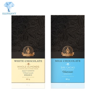 Wholesale Custom Logo Food Grade Eco Friendly Folding Chocolate Bar Black Paper Chocolate <b>Box</b> - Product Image 4