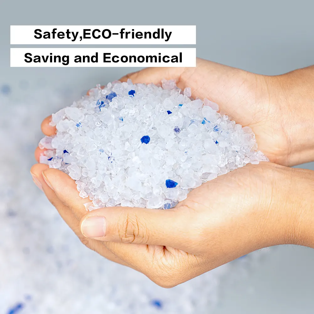 Đấu Trường Silica Gel 3,8L Màu Xanh Dương Thấm Hút Cao Của Nhà Sản Xuất Cát Pha Lê Siêu Nhỏ Không Bụi Gato Cho Bộ Sưu Tập Nước Tiểu