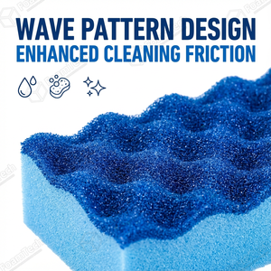 Esponja <span class=keywords><strong>de</strong></span> Limpieza para Ollas y Sartenes Antiadherente, Textura Ondulada Sin Rayones, Limpiador <span class=keywords><strong>de</strong></span> Cocina <span class=keywords><strong>de</strong></span> Doble Cara - Product Image 2