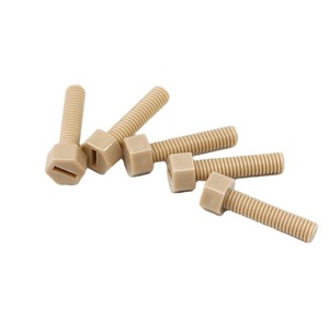อุปกรณ์เกลียวและสกรู PEEK ที่ผลิตด้วยเครื่อง CNC ตามสั่ง, ชิ้นส่วนพลาสติกที่ผลิตด้วยเครื่อง CNC ความแม่นยำสูง, ผลิตภัณฑ์ OEM ตามสั่ง - Product Image 2