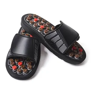 Wholesale Blood Circulation Acupressure Feet Massage Slippers Brown Foot Reflexology Acupuncture