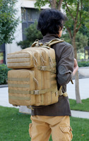 Sac à dos tactique imperméable en polyester avec fermeture éclair, personnalisable avec logo, plusieurs couleurs, pour randonnée et camping, vente chaude, OEM
