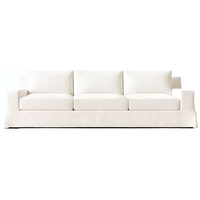 Ensemble de canapés d'intérieur Chesterfield moderne de luxe, cadre en bois massif, canapé modulaire, éponge, lin, confortable, hôtel, villa, salon