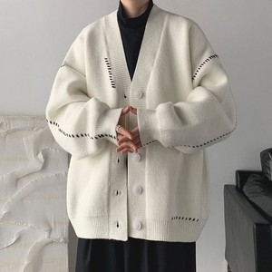 Custom OEM Long Sleeve Knit Jacquard <strong>Cardigan</strong> Sweaters V Neck <strong>Men</strong> Knitted Sweater <strong>Men</strong> <strong>Cardigans</strong> - Product Image 2