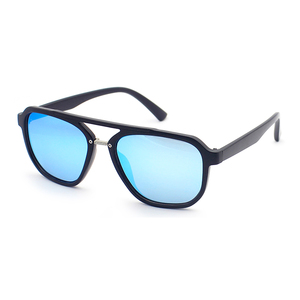 Custom LOGO Luxury Eyewear Shades Retro <b>Square</b> Mirrored Lenses Double Bridge Men <b>Sunglasses</b> - Product Image 2