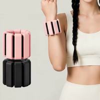 Poids de poignet et de cheville carrés en silicone, doux pour la peau, durables, avec Velcro réglable pour la rééducation et l'exercice
