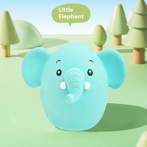 Laipai <span class=keywords><strong>Fu</strong></span> çevre dostu küçük orta ölçekli köpek oyuncak ses lateks yumurta şeklinde Panda maymun fil Pet interaktif hareket oyuncak - Product Image 6