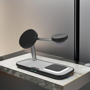 Custom universale multifunzione Smart Phone <span class=keywords><strong>ricarica</strong></span> rapida 15w da scrivania portatile magnetico 3 in 1 supporto per caricabatterie Wireless - Product Image 4
