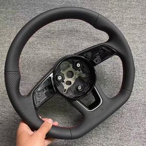 Volant en cuir pour Audi B9 A3 A4 A5 RS3 RS4 RS7 <span class=keywords><strong>A8</strong></span> Q5 Q7 TT R8 S6 B8 RS5 S3 S4 S5 A6 Volant rouge - Product Image 5