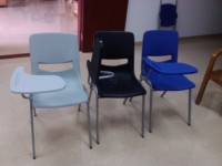 Chaise d'étudiant GUANGWEI moderne, durable, empilable, écologique, en acier et plastique, pour salle de classe, formation scolaire, maison et bureau