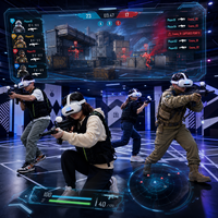 Casque VR PICO 4 Ultra panoramique 360° pour jeux de tir, machine de tir à réaction rapide, équipement FPS multijoueur, construction en métal et acrylique pour grands espaces
