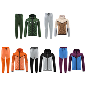 Customized 100 Cotton Baggy <b>Fleece</b> Oversized Hoodie Jogger Set Men 2-Piece Sweatsuit Winter High Quality Blank - Product Image 5