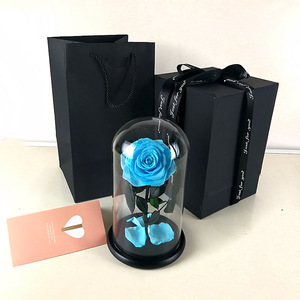 <span class=keywords><strong>Petit</strong></span> <span class=keywords><strong>Prince</strong></span> Rose, fleur préservée sous cloche en verre, boîte cadeau 7-8cm pour Noël, la Saint-Valentin, anniversaire, cadeau créatif - Product Image 1