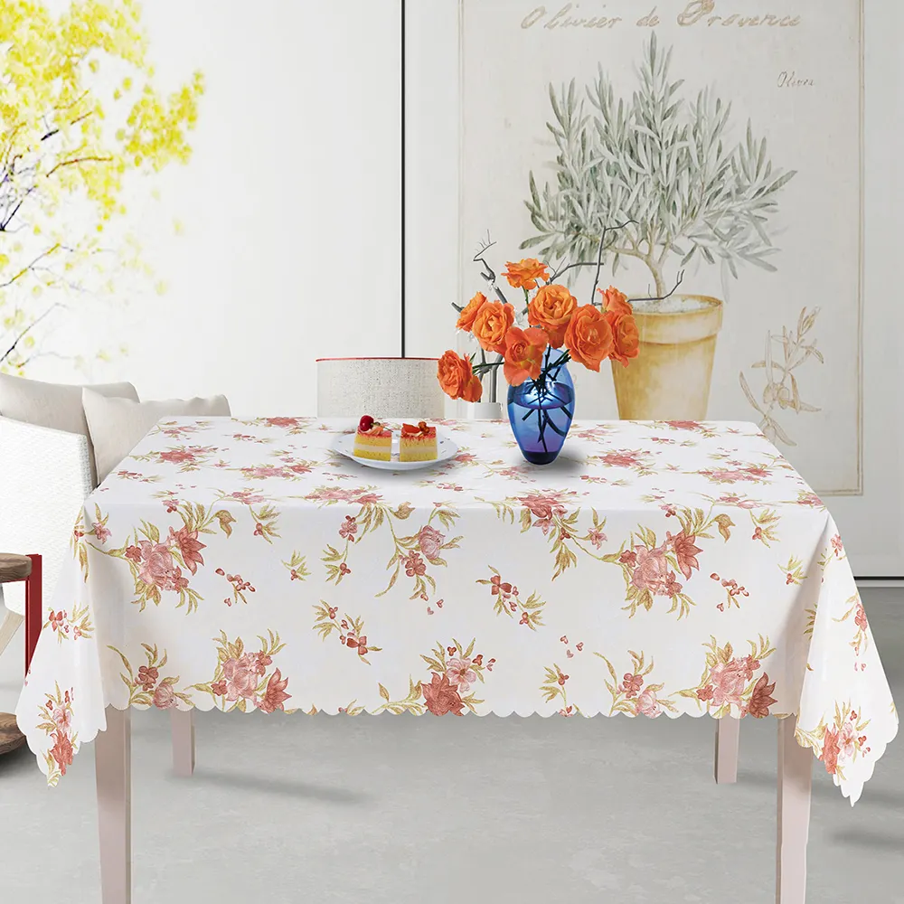 New Design Floral Waterproof Printed PVC Table Cover For Table