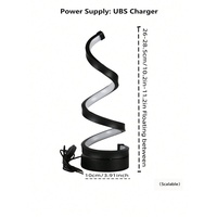 Lampe de table LED spirale moderne exclusive 2025 pour e-commerce transfrontalier, lumière d'ambiance, alimentation USB, commande par bouton-poussoir pour chambre à coucher