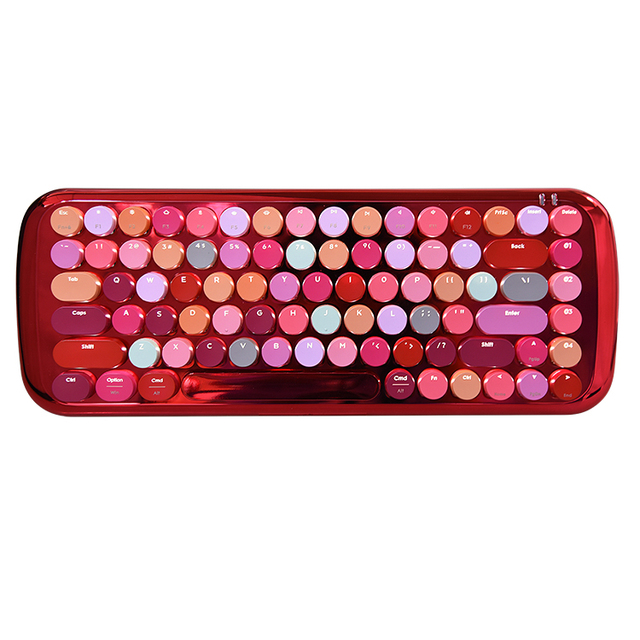 84 Keys Mini Color Cute Mechanical Keyboard Custom Red Switch Triple Mode Backlit Mechanical Keyboard