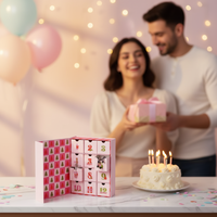 Nouvelles Tendances 2026 : Coffret de Beauté et Cosmétiques Vide pour Calendrier de l'Avent 12 Jours avec Tiroirs, en Matériaux Recyclés et Éponge – Idéal pour Noël