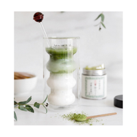 Vente en gros de tasses à café en verre à double paroi transparentes Matcha 200 ml, écologiques, décoration d'intérieur